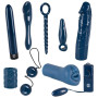 Kit sex toys vibrator phallus realistic vaginal anal masturbator male masturbator set Midnight Blue