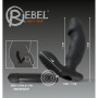 Realistic double dildo vibrator with black silicone clitoral stimulator