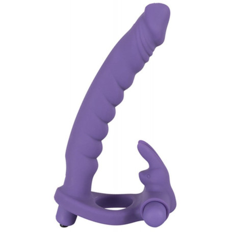 Vibrating Phallus Wearable Strap Onwith Vibrating Phallic Ring DOUBLE DELIGHT