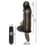 Guaina fallica indossabile vibrante per pene Dick ball sleeve con apertura testicoli 16 cm