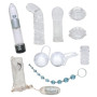 Sex toy kit for transparent crystal clear couple