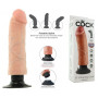 Realistic vibrator KING COCK 8 vibrating with clear suction cup