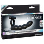 Vibrating phallic ring with strap on fantasy c-ringz posable partner double penetrator