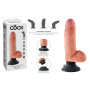 Realistic Vibrator KING COCK 7 vibrating with whit suction cup Balls clear