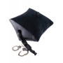 Cuscino bondage fetish nero con manette in acciaio