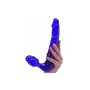 Fallo dildo doppio indossabile per donna senza imbragatura straples purple