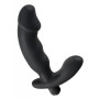 Realistic double dildo vibrator with black silicone clitoral stimulator
