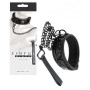 Bondage collar with chain leash fetish sinful black