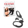 Constrictive bondage handcuffs black cuffs designer black