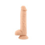 Fallo realistico dildo vaginale con ventosa e testicoli in silicone Brush safe flesh 8