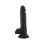 Fallo realistico nero dildo vaginale in silicone con ventosa Rod Slim Black 7,5