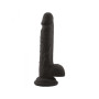Fallo realistico nero dildo vaginale in silicone con ventosa Rod Slim Black 7,5
