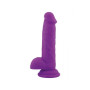 Realistico dildo fallo Vaginale con testicoli ventosa in silicone rod Large purple