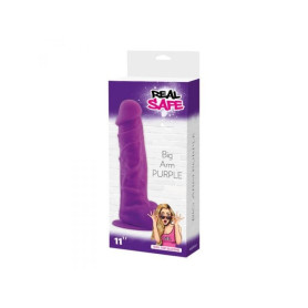 Realistic Big Maxi Vaginal Phallus Dildo with Big Arm Purple 11 Silicone Suction Cup