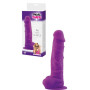 Realistic Big Maxi Vaginal Phallus Dildo with Big Arm Purple 11 Silicone Suction Cup