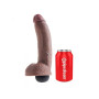 Fallo realiistico vaginale squirting dildo nero king cock 9 nero con testicoli