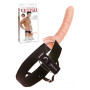 Realistic strap on wearable dildo vibrator vaginal cable phallus with harness for him