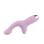 Pink silicone clitoral stimulator double vaginal vibrator