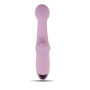Pink silicone clitoral stimulator double vaginal vibrator