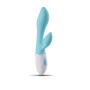 Vibrator rabbit double realistic vibrating phallus vaginal blue stimulator for rechargeable clitoris