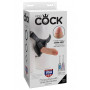 Do it king cock strap on wearable realistic penis fake uncut cock 7 flesh