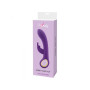 Vibratore rabbit stimolatore vaginale doppio clitoride impermeabile ricaricabile viola