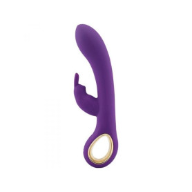 Vibrator rabbit vaginal stimulator double clitoris waterproof rechargeable purple