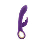 Vibratore rabbit stimolatore vaginale doppio clitoride impermeabile ricaricabile viola