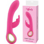 Double Vaginal Stimulator for Clittoris Purple Rechargeable Silicone Rabbit Vibrator