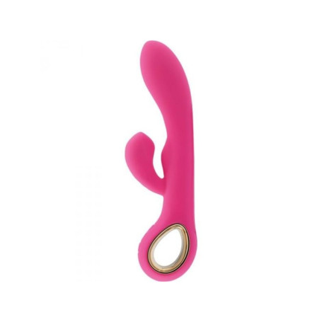 Vibratore vaginale rabbit dildo doppio vibrante stimolatore clitoride in silicone rosa