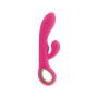Vibratore vaginale rabbit dildo doppio vibrante stimolatore clitoride in silicone rosa