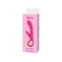Double vaginal vibrator with clitoral stimulator vibrating phallus pink dildo