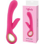 Double vaginal vibrator with clitoral stimulator vibrating phallus pink dildo