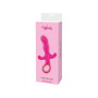 Vibrator with clitoral stimulator phallus pink silicone vaginal vibrating dildo