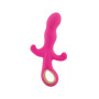 Vibratore con stimolatore clitoride fallo dildo vibrante vaginale in silicone rosa