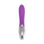 Double Vibrator Rabbit Dildo Vibrating Vaginal Silicone Waterproof Rechargeable Move Purple