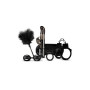 Kit sex toys con vibratore rabbit vaginale palline vaginali manette anello fallico nero love kit black