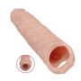 Phallic penis extension sheath wearable with phallic cockring