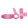 Penis vibrating cockring phallic ring with clitoral stimulator