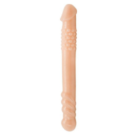 Do it double vaginal anal dildo realistic sex toy for men and women flesh color
