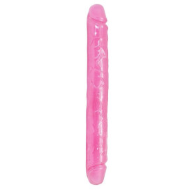 Dildo phallus double vaginal anal pink realistic sex toy couple