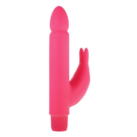 Double vibrating rabbit vibrator with pink phallus clitoral stimulator