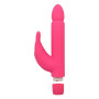 Double vibrating rabbit vibrator with pink phallus clitoral stimulator