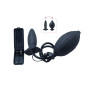 Anal Vibrator Plug Inflatable Black Dildo Vibrating Phallus Black Sex Toys Anal Butt