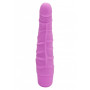 Pink Realistic Anal Vaginal Vibrator Phallus Silicone Vibrating Dildo Slim Sex Toys