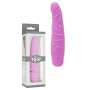 Pink Realistic Anal Vaginal Vibrator Phallus Silicone Vibrating Dildo Slim Sex Toys
