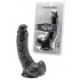 Make it realistic black with suction cup black soft sex toys big 23 cm get real
