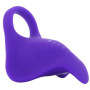 Phallic vibrating silicone vaginal stimulator ring with cock ring remote control