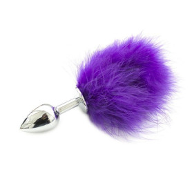 Anal Plug Purple Tail Dildo Metal Phallus Realistic Sex Toys Butt Pon Tail Purple