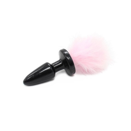 Plug anale nero butt dildo con coda pink rosa fallo anal black maxi sex toys uomo e donna